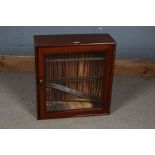 20th century mahogany and glazed display cabinet, 53cm high 45.5cm wide