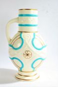 Large 19th century water jug in the Celtic taste by Powell Bishop & Stonier, with a white bulbous