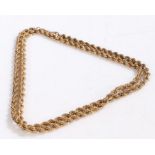 9 carat gold rope twist effect necklace, weight 10.9 grams
