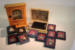 Collection of modern pocket watches to include Atlas Editions "Ages of the Air" watches depicting