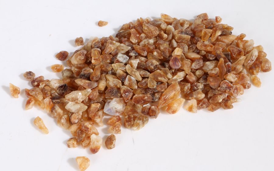 Very large and extensive collection of Citrine mineral specimens, approx 947.84 grams (Qty)