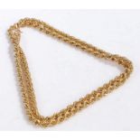9 carat gold rope twist effect necklace, stamped 9kt, weight 8.9 grams