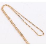 9 carat gold chain link necklace, weight 1.5 grams