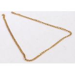 9 carat gold chain link necklace, weight 2.5 grams