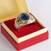 10 carat gold Drexel Tech University Philadelphia ring, dated 1941 and stamped CFS, the head set