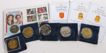 Queen Elizabeth II commemorative coins and covers, to include 1992 40th Anniversary of the Ascension