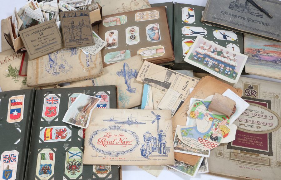 Large collection of cigarette cards, loose and in albums, to include John Player & Sons, Navy Cut,