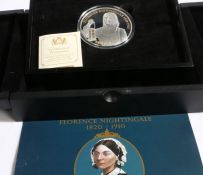 The Florence Nightingale 200th Anniversary Silver Proof 5oz coin Country of issue – Guernsey. Year