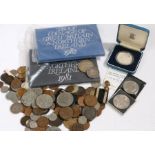 Coins to include Queen Victoria jubilee half crown 1887, George V 1935 crown, Charles & Diana silver