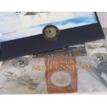 Royal Mint and Royal Mail "Millennium Moment" £5 coin and stamp cover set, Benham "The New