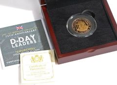 75th Anniversary D-Day Leaders “Churchill” Gold proof £2 coin County of issue – Isle of Man. Year of
