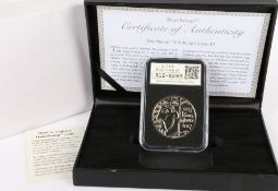 Date Stamp, UK King Canute Datestamp, UK £5, cased with certificate - VENDOR TO COLLECT