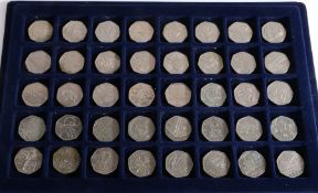 Collection of 40 50p pieces, to include 21 Olympics 2012 examples (40) MB COLLECTED 6/1/22 K8