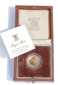 1988 Britannia 1/10 Ounce proof coin Face value £10. Weight 3.412g. Diameter 16.50mm. Edition