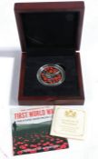 The Centenary First World War Five Pound Silver Proof Coin Country of issue – Jersey. Year of