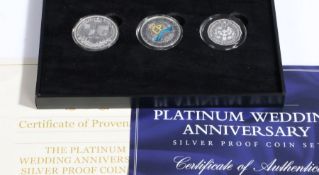 The Platinum Wedding Anniversary Silver Proof Coin Set Perth Mint Year of Issue 2017. Country of