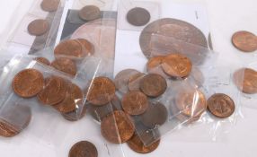 Collection of coins to include mainly pennies (qty)