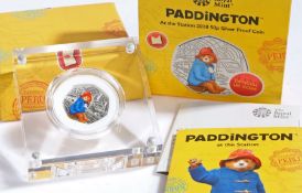 Paddington At The Station 2018 50p silver proof coin Issuing authority – United Kingdom. Alloy 925