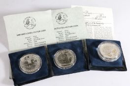 Westminster 1999 Britannia £2 silver coin, Westminster 2000 Britannia £2 silver coin, Westminster