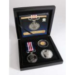 Bradford Exchange "The Military Medal" set comprising TRISTAN DA CUNHA Elizabeth II gold proof