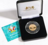UEFA Euro 2020 Gold coin Country of issue – Solomon Islands. Denomination Ten Dollars. Year 2021.
