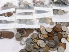 Collection of World coins to include France, America, India, Africa, Swiss, Belgium etc (Qty)