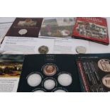 Battle of Waterloo commemorative coins to include London Mint coin set containing one coin depicting