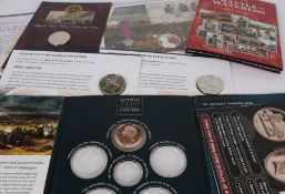 Battle of Waterloo commemorative coins to include London Mint coin set containing one coin depicting