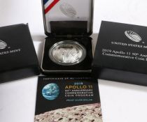 2019 Apollo 11 50th Anniversary Commemorative Coin Program Denomination – Dollar. Finish – Proof.