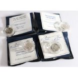 Four Westminster silver proof £1 coins, 1998 Guernsey 80th Anniversary of the Royal Air Force,