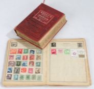 The Rowland Hill Stamp Album, with contents, and a Kelly's Directory of Ipswich (2)
