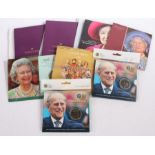 Commemorative crowns to include two Queen Elizabeth II Golden Jubilee, Queen Elizabeth the Queen