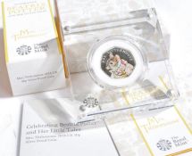 Beatrix Potter And Her Little Tales Mrs Tittlemouse 2018 UK 50p silver proof coin Issuing