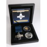 Bradford Exchange "The George Cross" set comprising TRISTAN DA CUNHA Elizabeth II gold proof