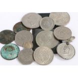 Coins to include Churchill crown, Queen Elizabeth II Coronation crown 1953, Queen Victoria