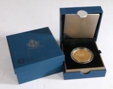 Royal Mint The Queen's Diamond Jubilee £5 gold plated silver proof coin, capsulated and boxed with