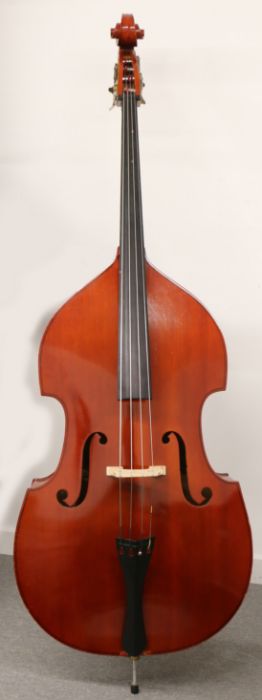 A double bass by Gear4Music with original bow and hard case. Along with a good bow quiver.