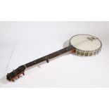 7-string Banjo with Remo Weather King Head.