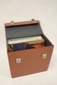 Collection of approx. 20 Country LPs (mostly VG+/EX) in a good brown carrying case