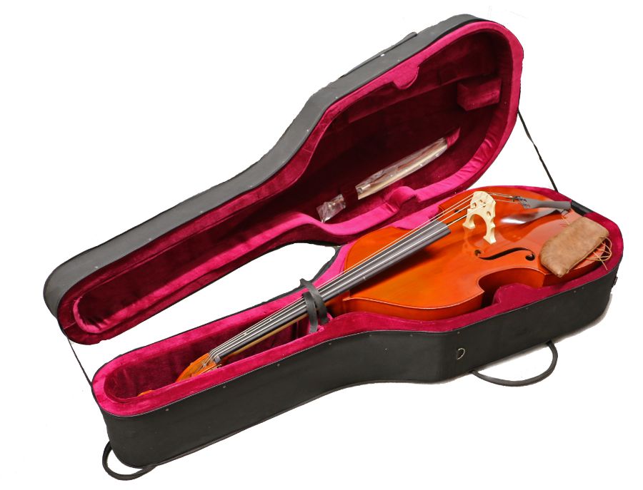 A double bass by Gear4Music with original bow and hard case. Along with a good bow quiver. - Image 3 of 3