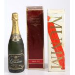 Three bottles of champagne, Laurent Perrier Brut, Lanson Black Label, Mumm (3)