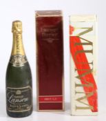 Three bottles of champagne, Laurent Perrier Brut, Lanson Black Label, Mumm (3)