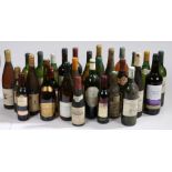 A mixed lot of twenty-nine bottles, including two bottles of Chateau La Besage, 1992, white muscadet