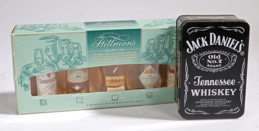 The Stillman's Selection, comprising five various single malt miniatures, boxed; together with two