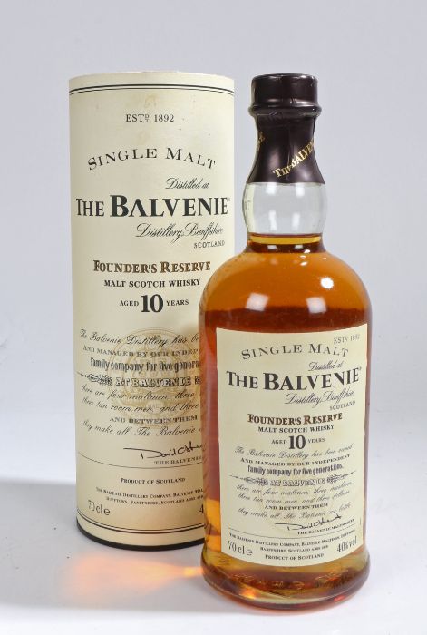 The Balvenie Founder's Reserve Malt Scotch Whisky, Agd 10 Years, 40% vol. 70cl. in tube box.