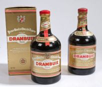 Drambuie Liqueur, 40% vol. 1 litre, boxed; with another bottle, unboxed (2)