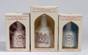 Bells Eight Year Old Scotch Whisky in commemorative decanters: Marriage of Prince Charles & Lady