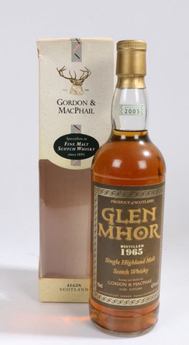 Glen Mhor Single Highland Malt Scotch Whisky, Distilled 1965, Bonded & Bottled by Gordon & MacPhail, - Image 2 of 2