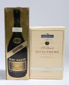 Martell Cognac XO Supreme, 40% vol. 70cl, boxed; together with Rem Martin Fine Champagne Cognac,