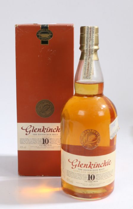 Glenkinchie Lowland Scotch Whisky, 10 Years Old, 43% vol. 1 litre, boxed.